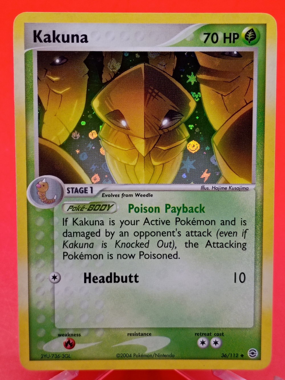 Kakuna 36/112 EX FireRed & LeafGreen Reverse Holo Near Mint Pokémon